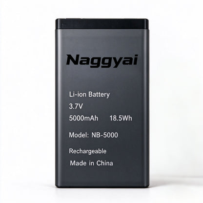 Naggyai Rechargeable Lithium Ion Battery, 5000mAh Large Capacity 3.7V Long Lasting Replacement Backup Battery for Small Electronic Devices