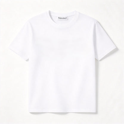 Maxsisel Classic Crew Neck Cotton T-Shirt, Soft Breathable Short Sleeve Tee, Versatile Basic Solid Casual Tops for Men Daily Wear