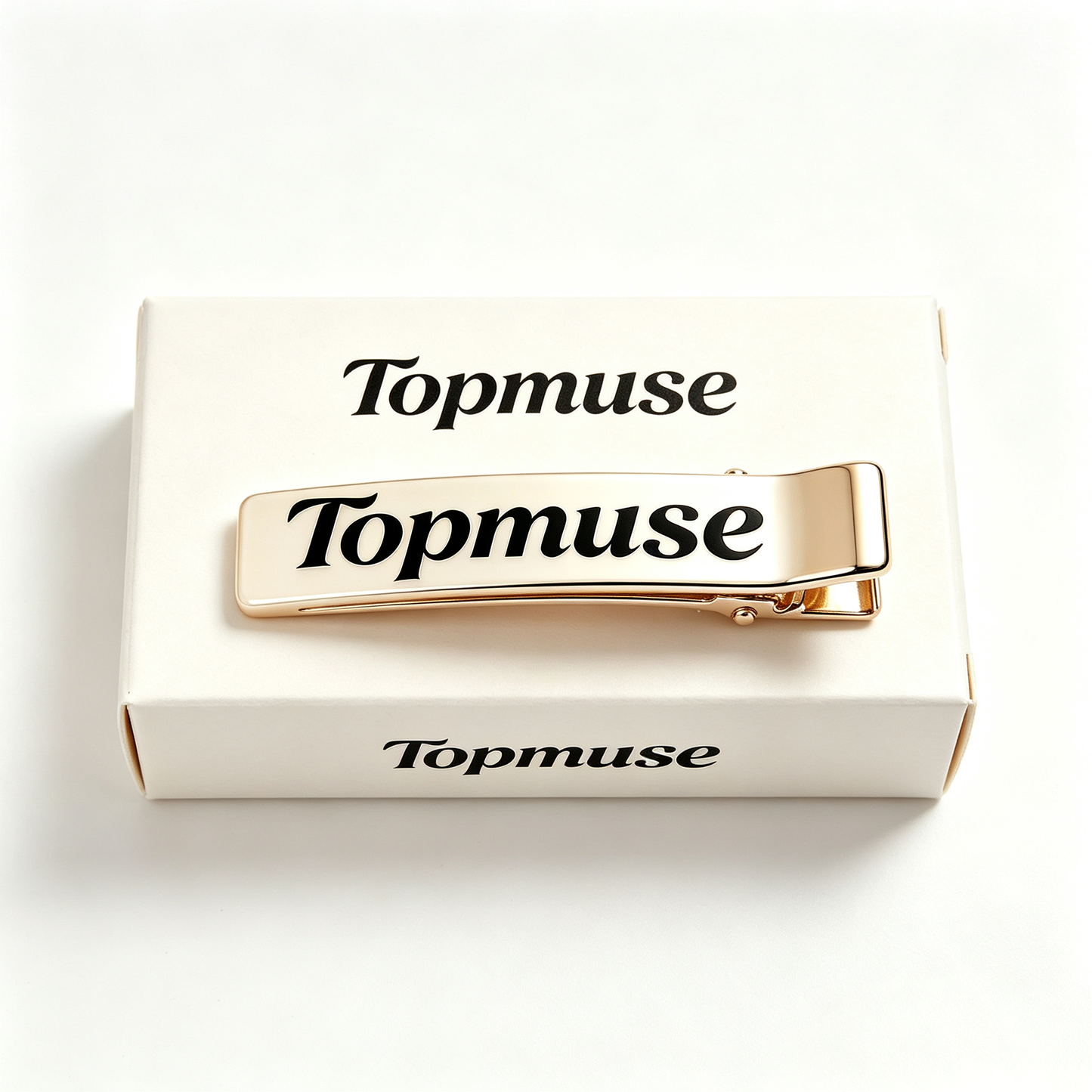 Topmuse Metal Rectangle Hair Barrettes, 3 Pack Smooth Gold Hair Clips for Women Girls, Strong Hold Flat Side Bang Hair Pins, Minimalist Fashion Hair Accessories for Daily Work Party