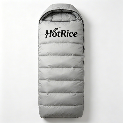 【HotRice Light Grey Mummy Sleeping Bag】—— Your Warm & Reliable Outdoor Companion