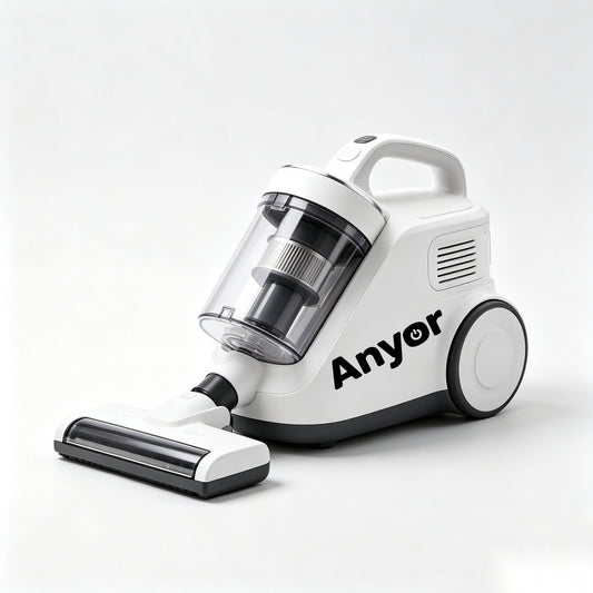 Anyor Canister Vacuum Cleaner, High Suction Bagless Vacuum, Multi-Surface Vacuum for Hardwood Floor, Carpet, Pet Hair, Portable Household Vacuum Cleaner