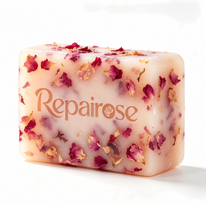 Repairose Rose Petal Perfumed Soap - Luxurious Floral Scented Bath Bar, Moisturizing & Gentle Cleansing for Face & Body, Natural Rose Infused, Ideal for Daily Use & Gifting