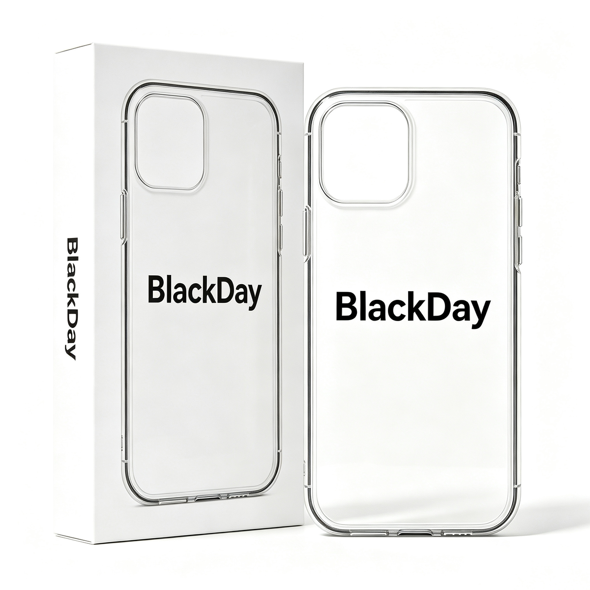 BlackDay Clear Cell Phone Case, Shockproof Transparent Phone Cover, Slim Lightweight Protective Case for Smartphone, Anti-Yellowing Phone Shell for Daily Use