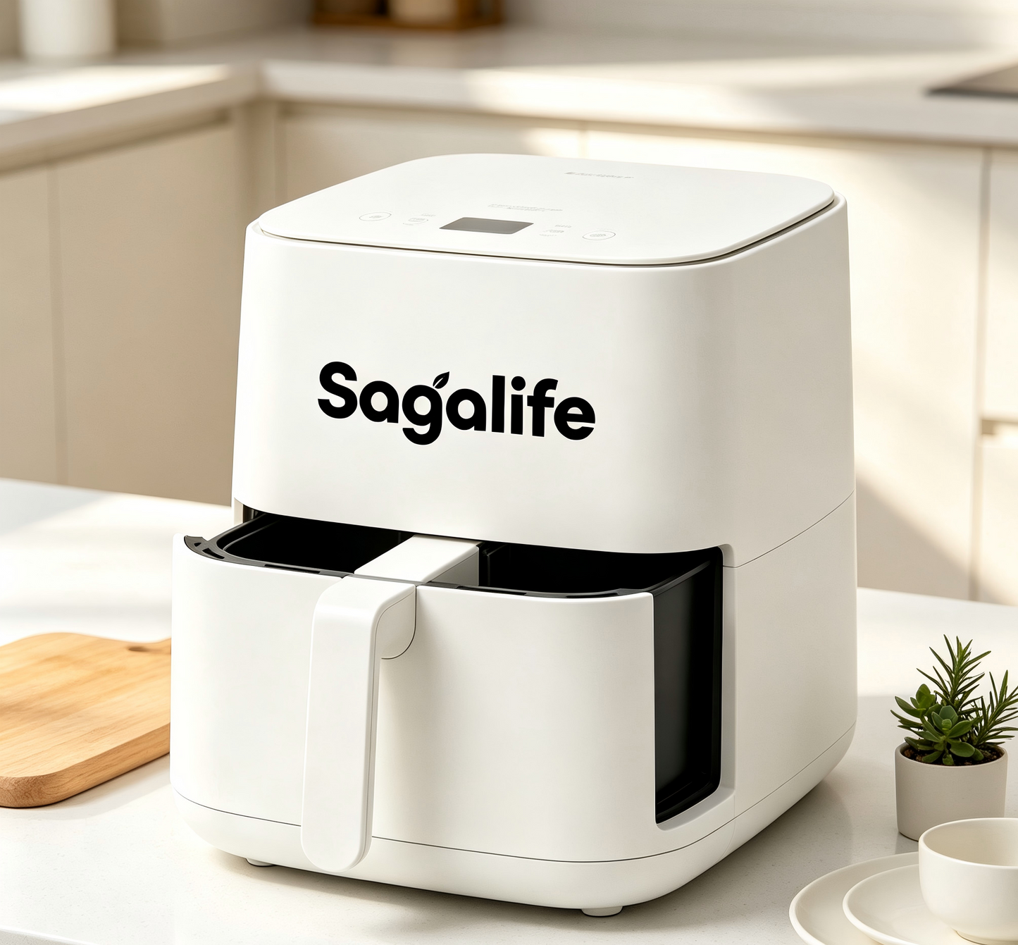 Sagalife Digital Air Fryer, Large Capacity Non-Stick Airfryer Oven, Touch Screen Oil-Free Hot Air Cooker, Multi-Function Healthy Air Fryer for Home Cooking Fries Chicken Snacks