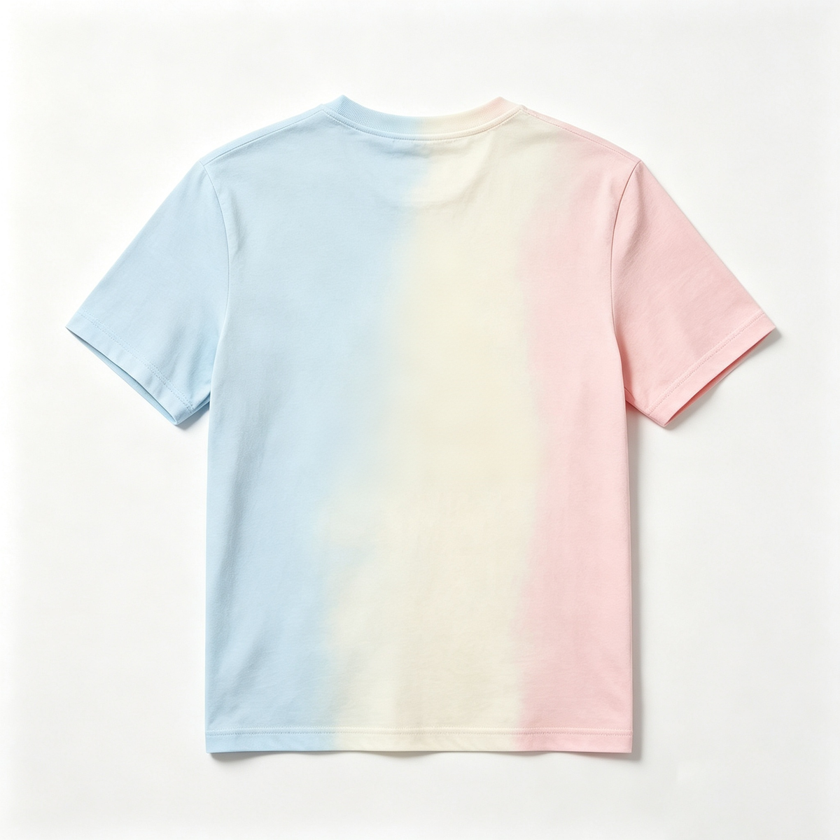 NiftyMuse Pastel Gradient Tie‑Dye T‑shirt, Crew Neck Short‑Sleeve Aesthetic Casual Tops