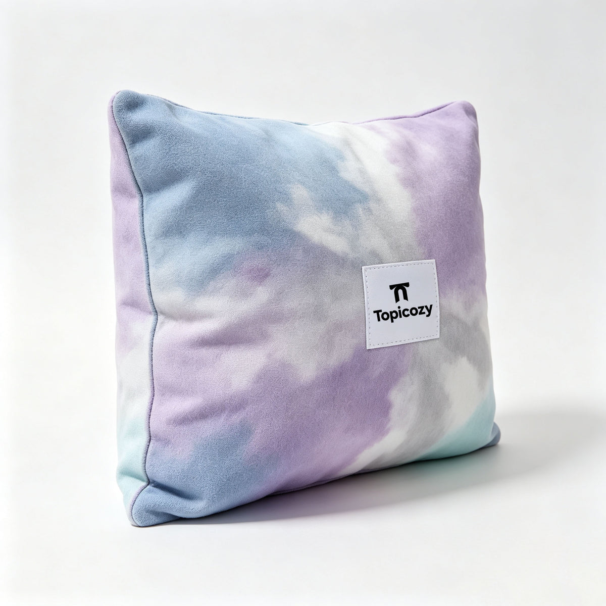 Topicozy Decorative Throw Pillow, Pastel Tie Dye Square Accent Pillow, Soft Plush Cushion for Sofa Couch Bedroom Living Room Home Decor