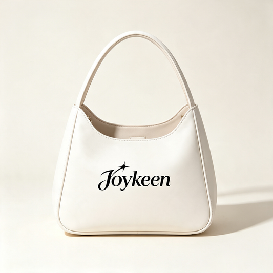 Joykeen Soft Vegan Leather Hobo Handbag for Women, Minimalist White Top‑Handle Shoulder Purse, Spacious Everyday Carry‑on Bag For Commute, Travel & Social Occasions