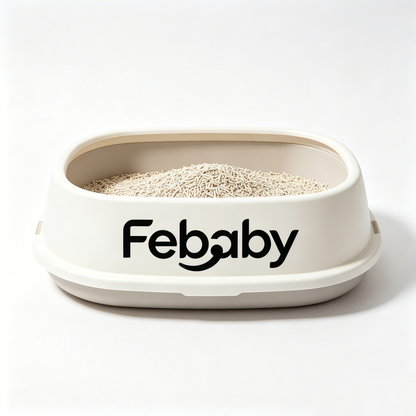 【Febaby Semi-Open Cat Litter Box】—— Your Cat’s Clean & Stylish Toilet Choice
