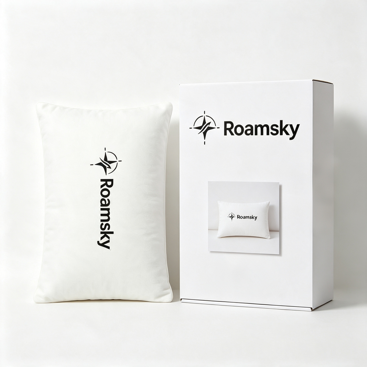 Roamsky Luxury Support Bed Pillow, Cooling Breathable Pillow Cover, Resilient Filling Pillow for Adult All‑Position Sleep