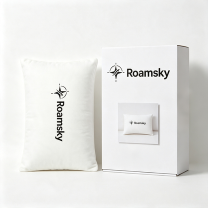 Roamsky Luxury Support Bed Pillow, Cooling Breathable Pillow Cover, Resilient Filling Pillow for Adult All‑Position Sleep