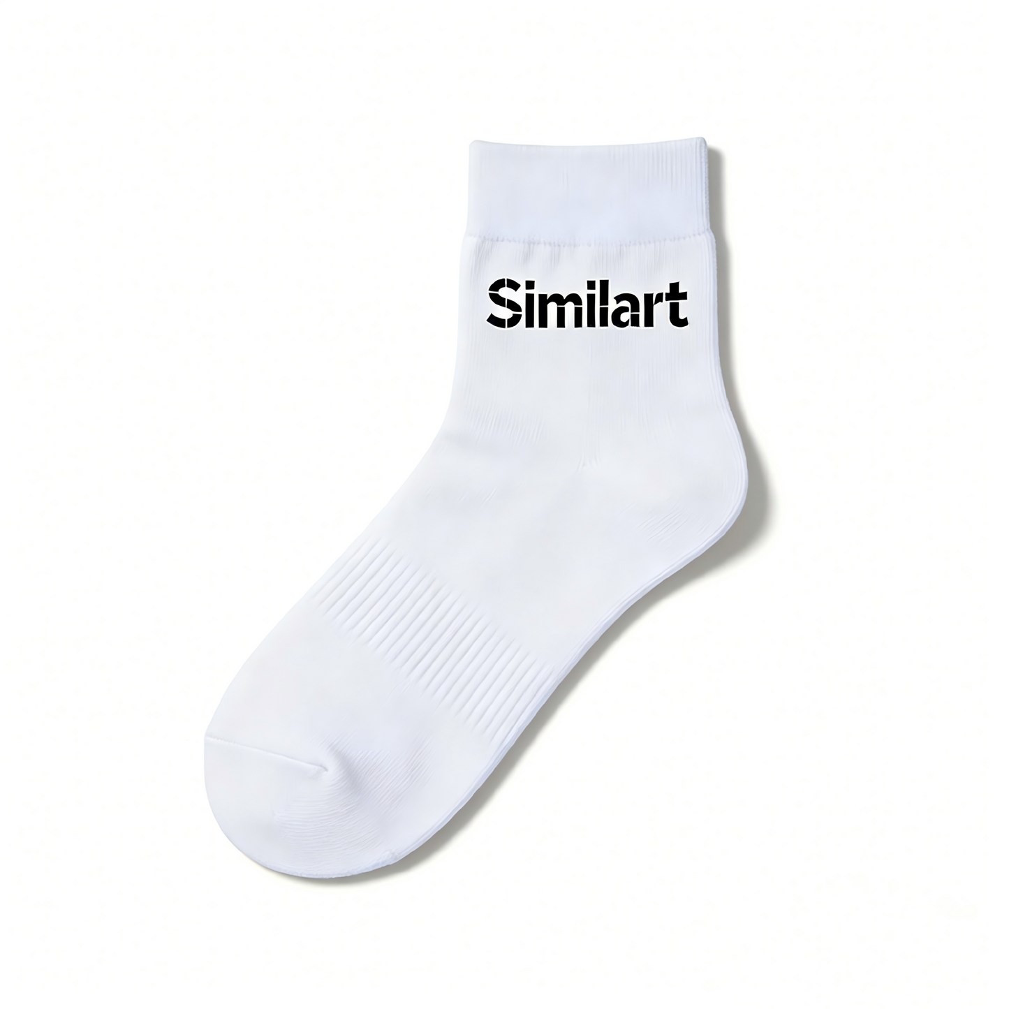Similart Athletic Crew Socks, Breathable Moisture Wicking Sports Socks for Running, Gym, Training, Casual Daily Wear, White
