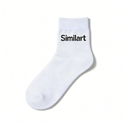 Similart Athletic Crew Socks, Breathable Moisture Wicking Sports Socks for Running, Gym, Training, Casual Daily Wear, White
