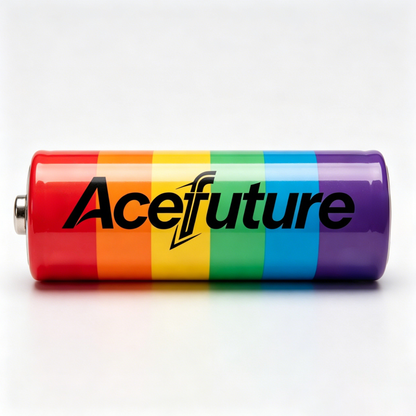 Acefuture Rainbow Alkaline AA Batteries, Long-Lasting All-Purpose Power, 1.5V High-Performance