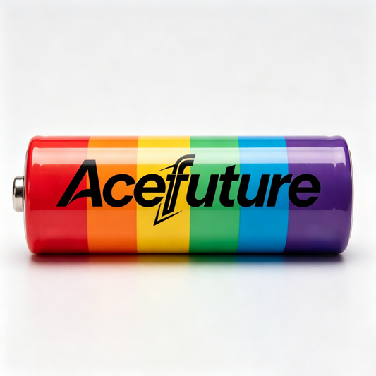 Acefuture Rainbow Alkaline AA Batteries, Long-Lasting All-Purpose Power, 1.5V High-Performance