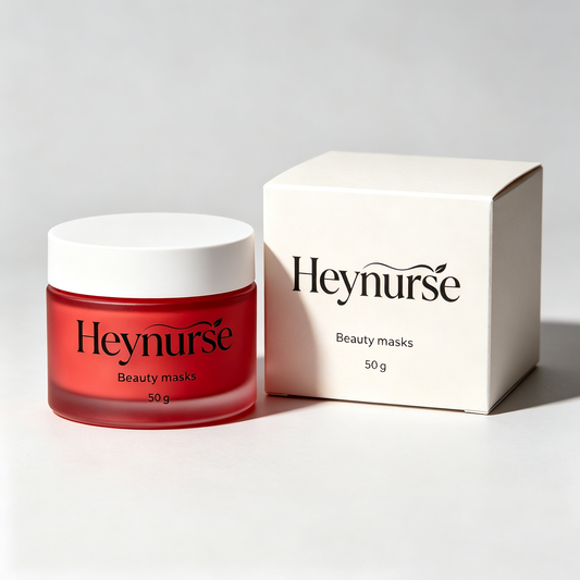 Heynurse Red Clay Beauty Mask, Deep Cleansing Hydrating Facial Treatment Mask, Pore Minimizing Exfoliating Mask for All Skin Types