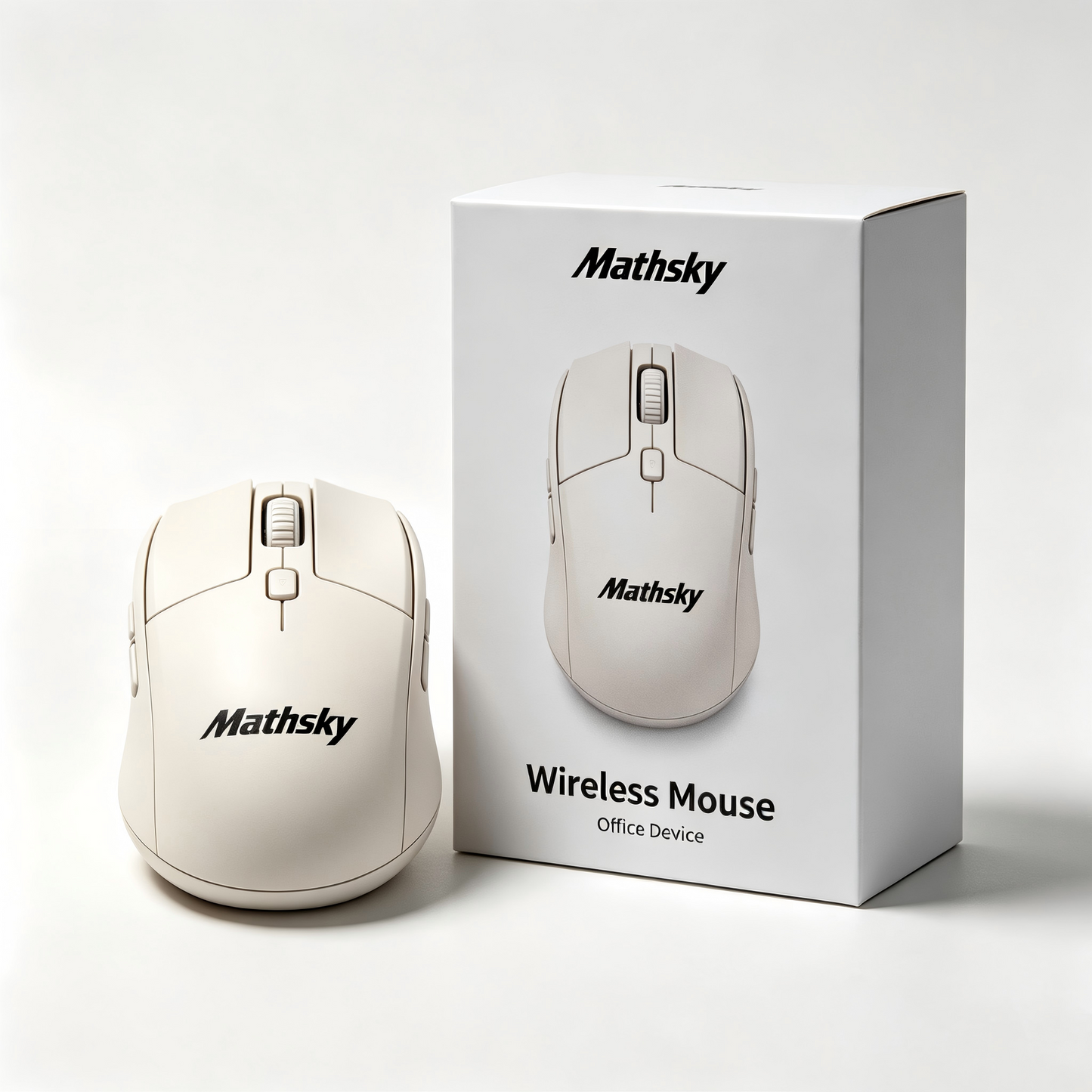 Mathsky Wireless Ergonomic Computer Mouse, Adjustable DPI, Portable USB Wireless Mouse for Laptop PC Office Home