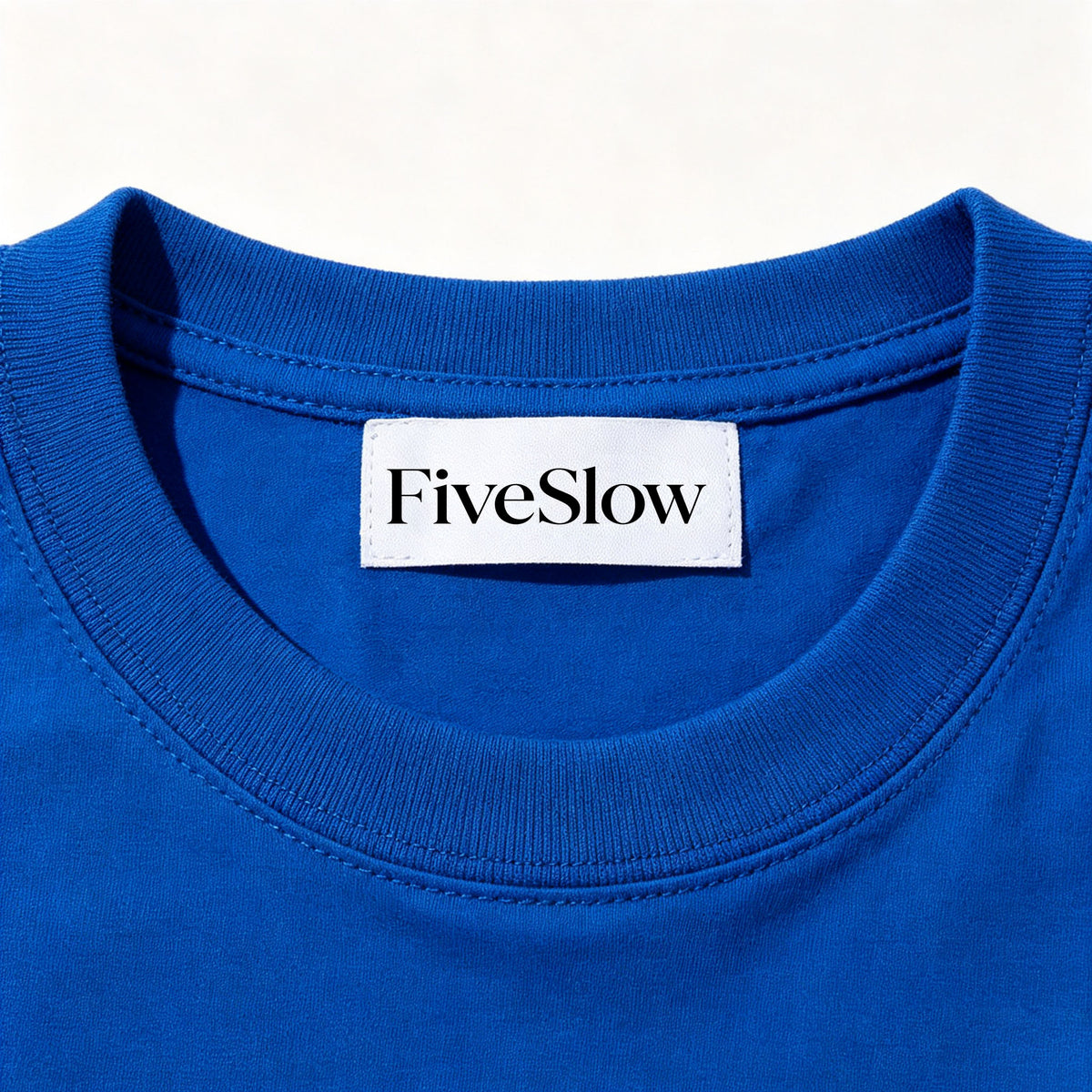 FiveSlow Men's Short Sleeve Crew Neck T-Shirt, Solid Bright Blue Basic Casual Tee, Soft Breathable Cotton T Shirt for Daily Wear Outdoor Activities