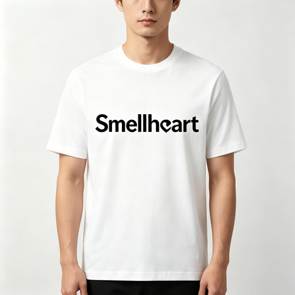 Smellheart Crew Neck Short Sleeve T-Shirt, Casual Soft Cotton Basic Tee, Fashion Loose Fit Everyday Summer Top