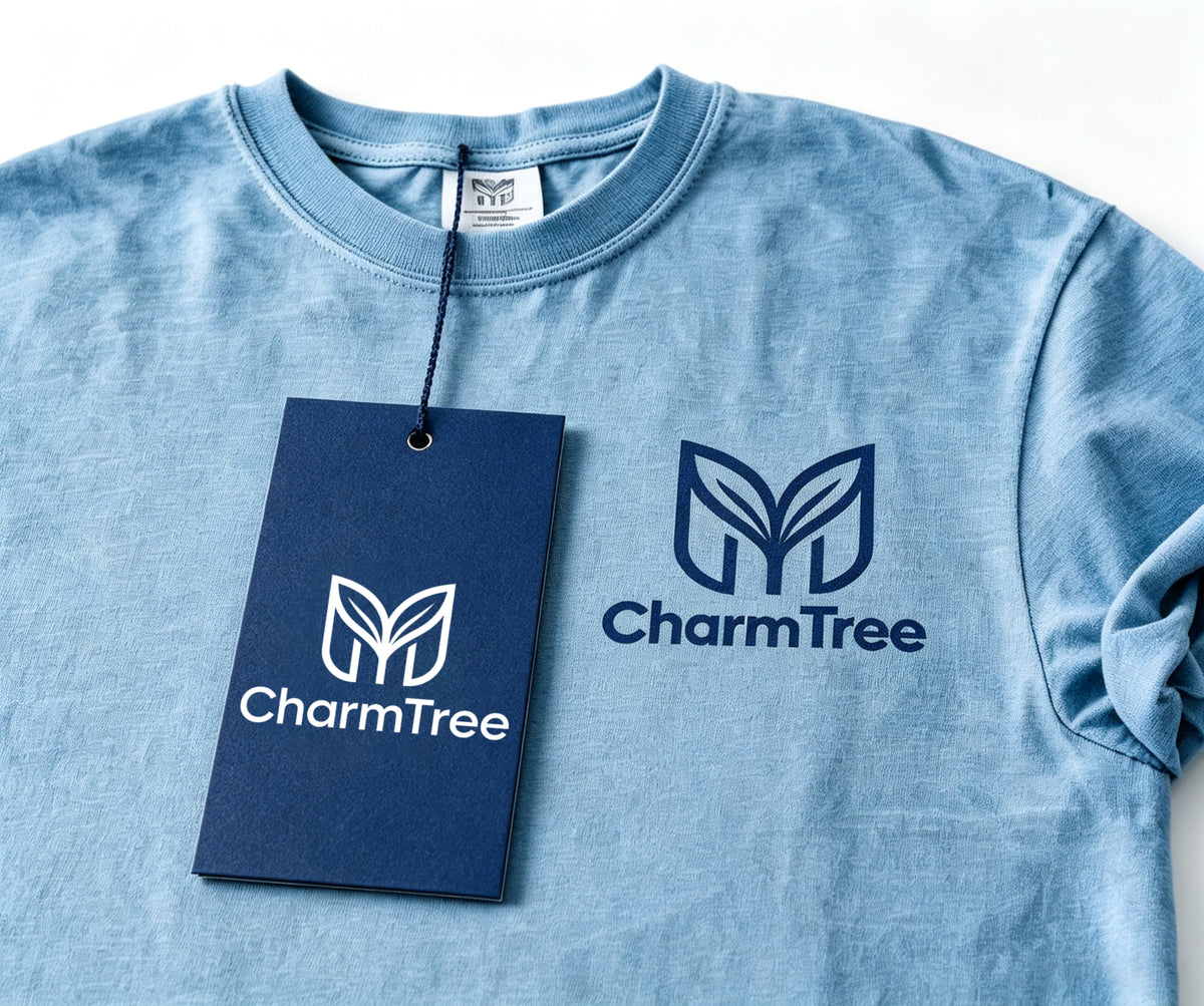 CharmTree Women's Crew‑Neck Short‑Sleeve T‑Shirt, Casual Relaxed‑Fit Everyday Tee, Soft Lightweight Dusty‑Blue Summer Top for Daily Travel Workout