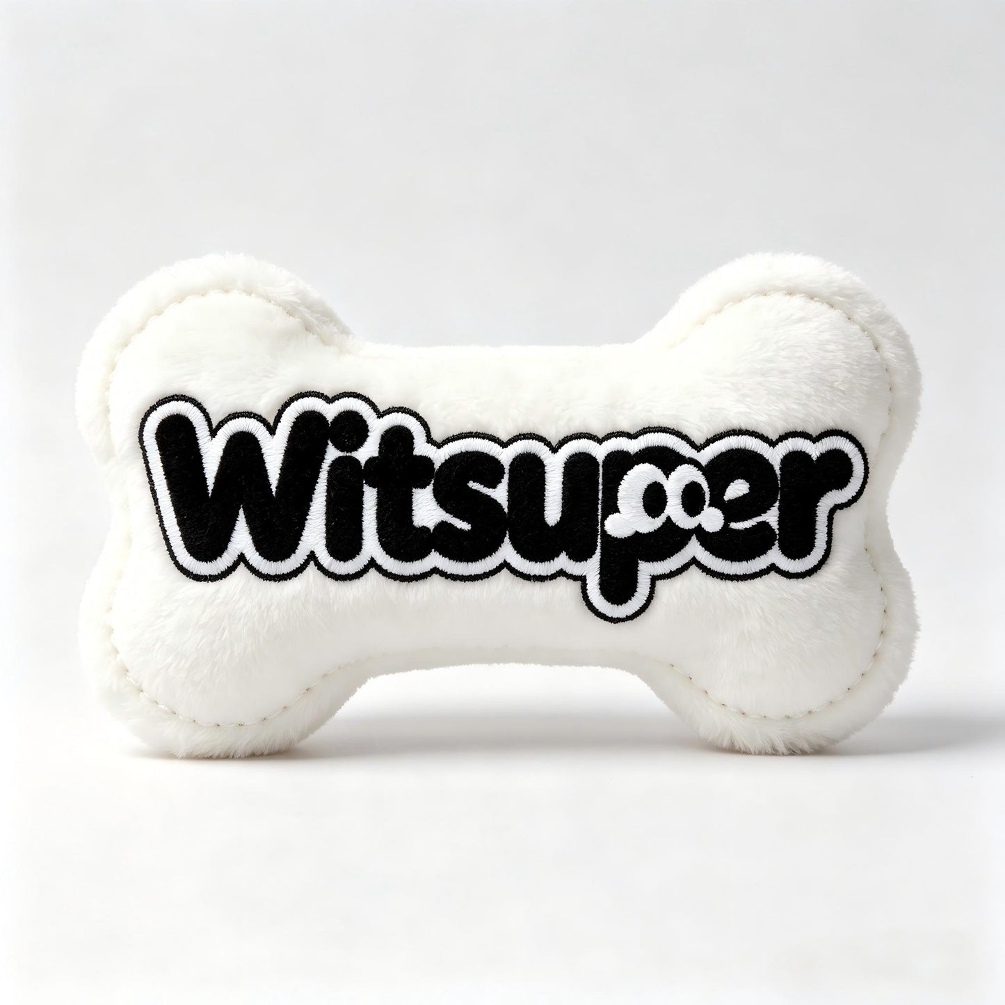 Witsuper Plush Bone Dog Toy, Soft Squeaky Stuffed Bone Chew Toy for Small Medium Dogs, Durable Interactive Puppy Toy for Teething, Indoor Play Pet Toy