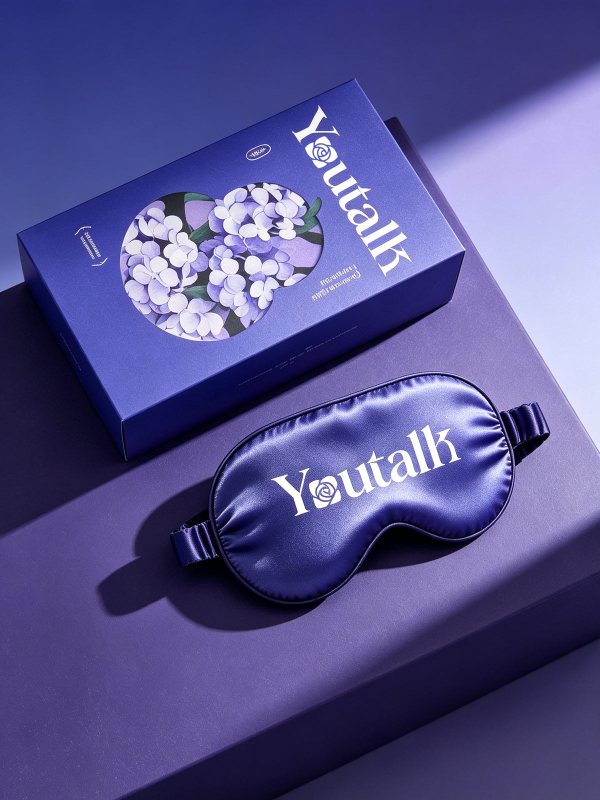 Youtalk Silk Sleep Eye Mask for Men Women, Ultra‑Soft Block‑Out Light Sleeping Mask, Adjustable Strap, Comfortable Eye Cover for Travel, Nap, Night Sleep, Premium Gift Box Packaging