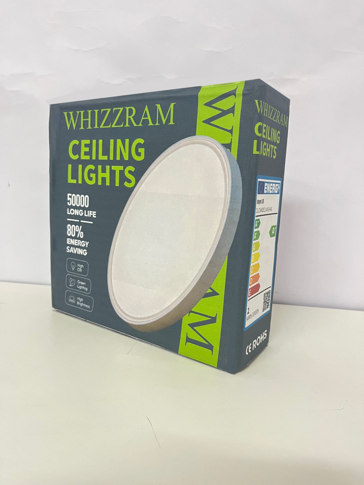 WHIZZRAM LED Ceiling Light, 12 Inch Flush Mount Ceiling Light Fixture, Ultra Slim Round Ceiling Lamp, 50000 Hours Long Lifespan, 80% Energy Saving, High Brightness & High CRI, Modern Ceiling Light for Bedroom Kitchen Bathroom Living Room Hallway