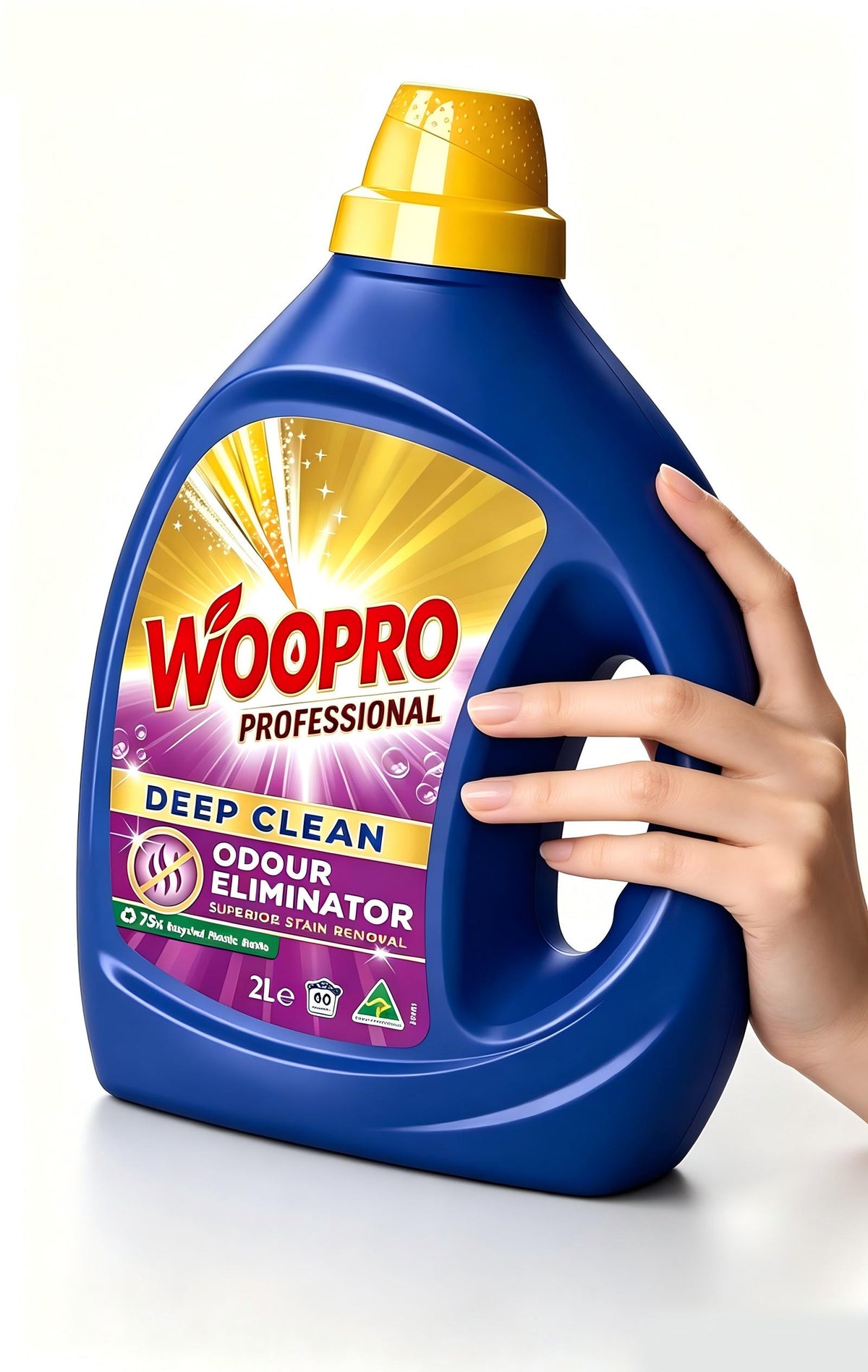 WOOPRO Professional Liquid Laundry Detergent, Deep Clean Odor Eliminator, Powerful Stain Remover, Long Lasting Fragrance, 40 Loads