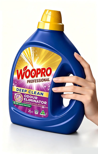 WOOPRO Professional Liquid Laundry Detergent, Deep Clean Odor Eliminator, Powerful Stain Remover, Long Lasting Fragrance, 40 Loads