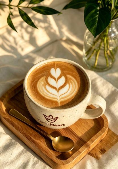CookHeart Coffee Cups, Speckled Ceramic Latte Mug, Large Wide Mouth Coffee Mug for Cappuccino, Latte, Tea, Microwave & Dishwasher Safe, Home Office Coffee Cup with Gift Box