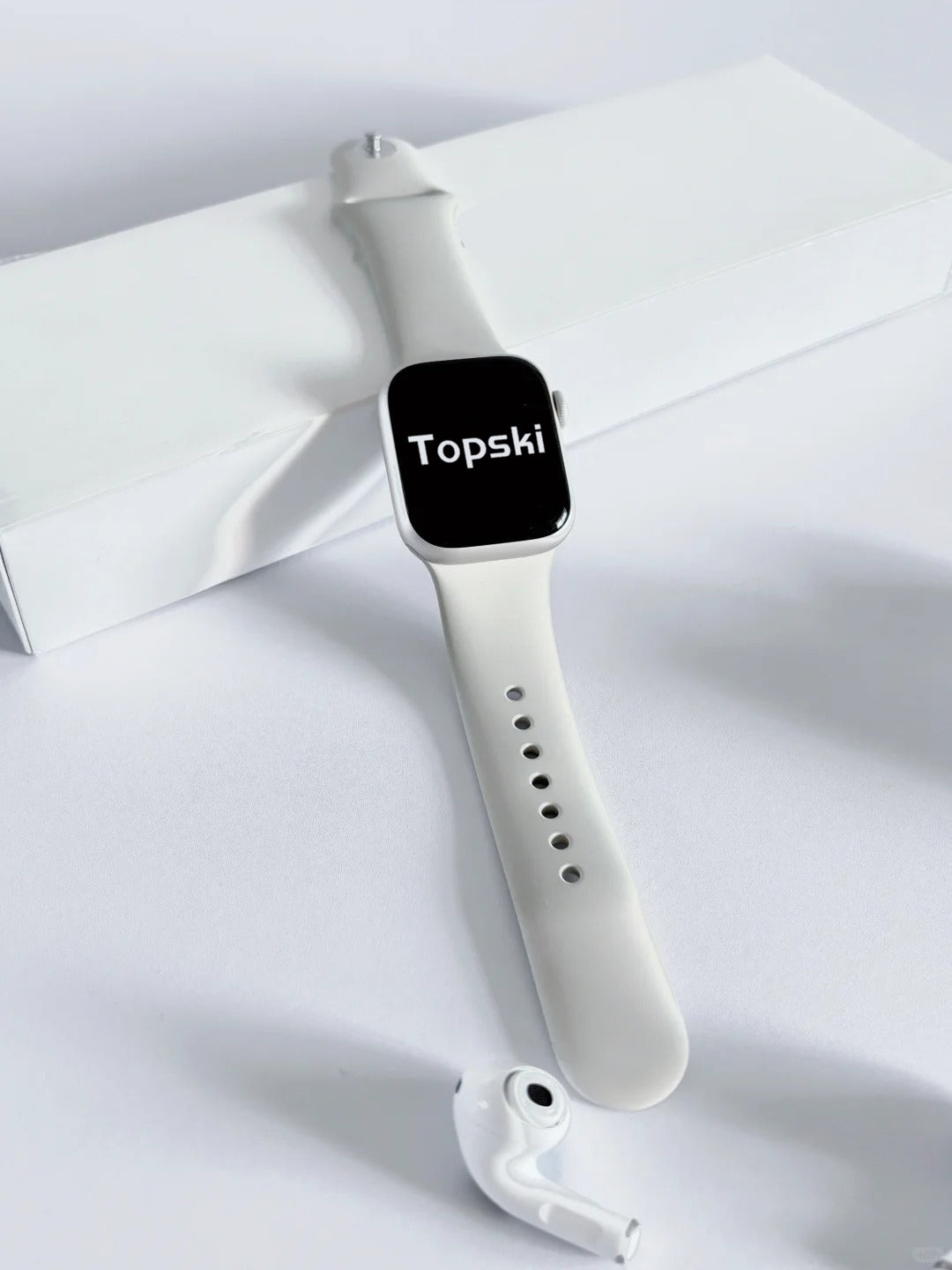Topski Smart Watch for Men Women, Full Touch HD Screen Fitness Tracker Watch with Heart Rate Sleep Monitor, Multi Sports Modes Smartwatch Compatible with Android iOS, Silicone Strap Daily Wear Digital Watch