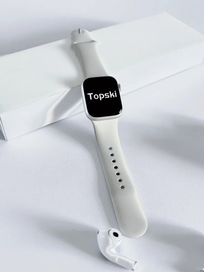Topski Smart Watch for Men Women, Full Touch HD Screen Fitness Tracker Watch with Heart Rate Sleep Monitor, Multi Sports Modes Smartwatch Compatible with Android iOS, Silicone Strap Daily Wear Digital Watch