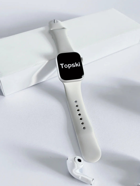 Topski Smart Watch for Men Women, Full Touch HD Screen Fitness Tracker Watch with Heart Rate Sleep Monitor, Multi Sports Modes Smartwatch Compatible with Android iOS, Silicone Strap Daily Wear Digital Watch