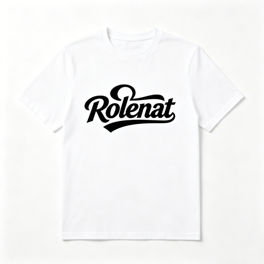 Rolenat Vintage Script Men Crew Neck T Shirt Loose Soft Cotton Short Sleeve Shirts Casual Workout Street Tops