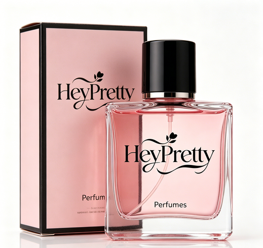 HeyPretty Women’s Eau de Toilette, Romantic Pink Floral Long Lasting Fragrance, Square Clear Glass Perfume Bottle, Elegant Pink Gift Box for Dating, Birthday & Holiday Gifting