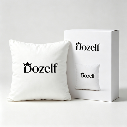 Dozelf Decorative Square Throw Pillow, Soft Accent Cushion for Sofa, Couch, Bed & Living Room, Vacuum Compressed Packaged Fluffy Home Decor Pillow