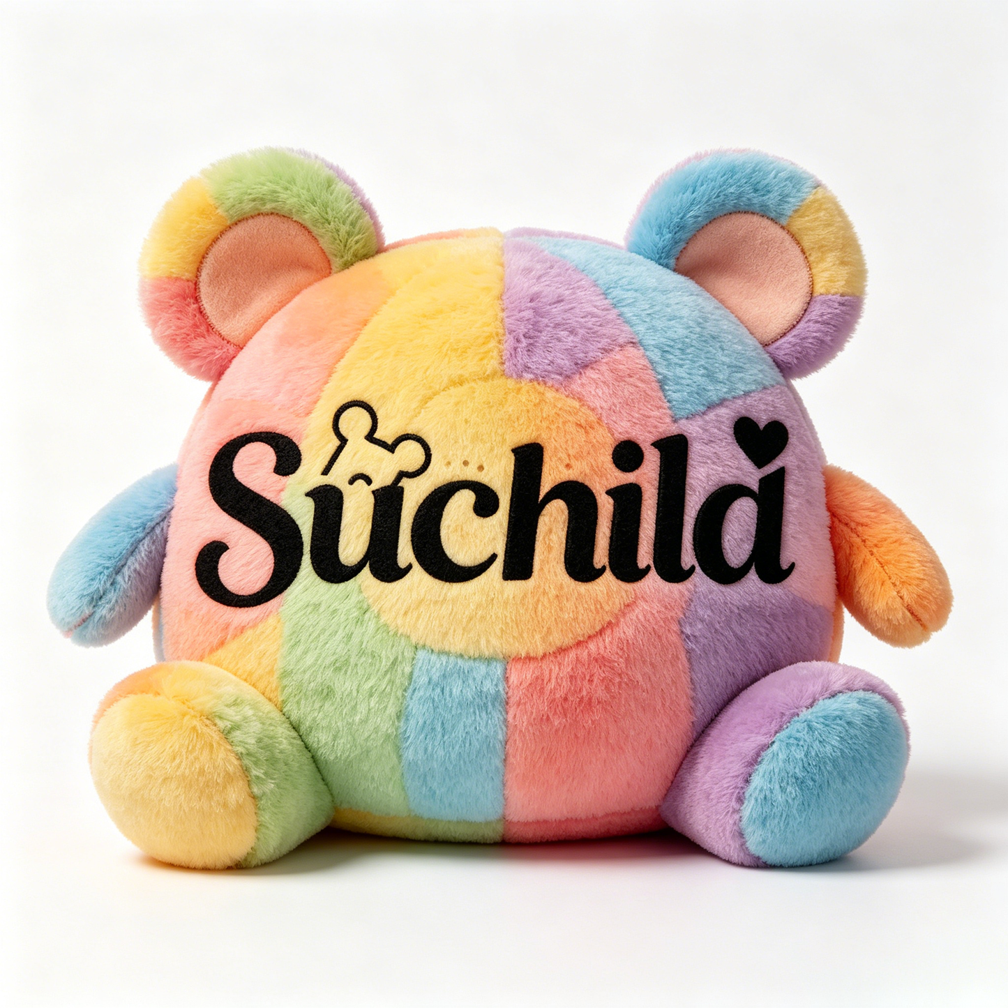 【Suchild Rainbow Patchwork Bear Plush Toy】—— Lovely Choice of Decoration & Companion