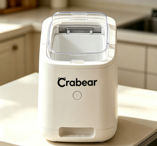Crabear Portable Countertop Ice‑Making Machine, Fast Ice Production, Self‑Cleaning Compact Ice Maker for Home Bar, RV, Kitchen, With Premium Gift Box