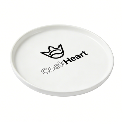【CookHeart Minimalist Ceramic Dinner Plate】—— Timeless Style for Everyday Dining