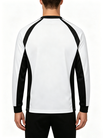 EarlyMan Men's Long Sleeve Athletic T-Shirt, Color Block Raglan Workout Tee, Quick Dry Breathable Performance Top for Running Gym Training Daily Casual Wear
