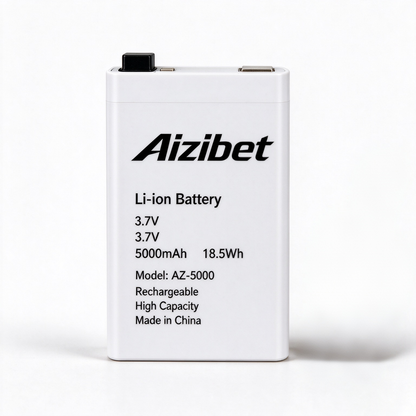Aizibet Rechargeable Lithium-Ion Battery AZ-5000, 3.7V 5000mAh High Capacity Replacement Li-ion Battery for Electronic Devices