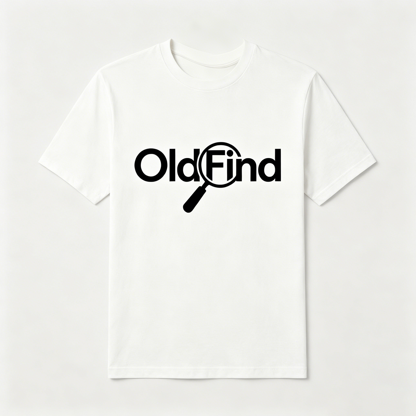 OldFind Men's Classic Crew Neck Short Sleeve T-Shirt, Casual Cotton Graphic Tee, White Basic Everyday Wear Top