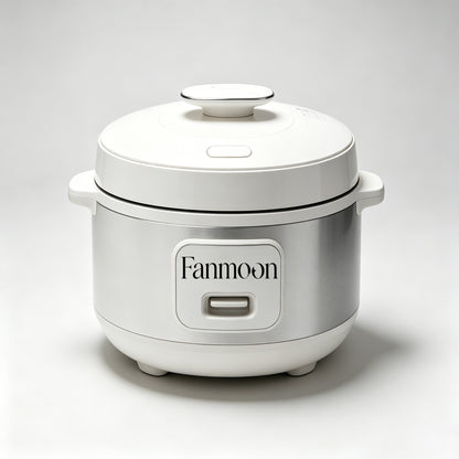 Fanmoon Small Electric Rice Cooker with Stainless Steel Inner Pot, Automatic Keep Warm Rice Cooker, Portable Mini Rice Maker for 1-3 People, Ideal for Dorms, Apartments & RVs
