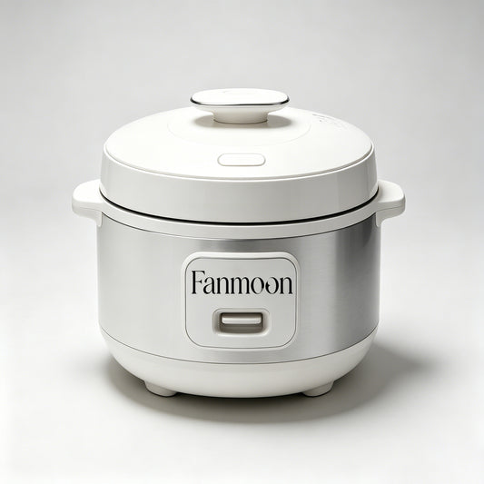 Fanmoon Small Electric Rice Cooker with Stainless Steel Inner Pot, Automatic Keep Warm Rice Cooker, Portable Mini Rice Maker for 1-3 People, Ideal for Dorms, Apartments & RVs