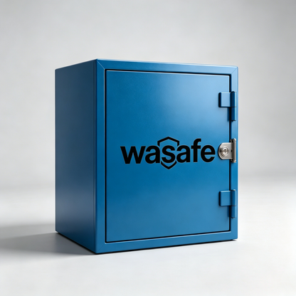 wasafe Home Security Safe Box with Key Lock, Heavy Duty Steel Storage Safe Cabinet for Money Jewelry Documents Valuables, Office Bedroom Anti-Theft Safe