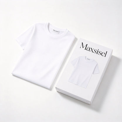 Maxsisel Classic Crew Neck Cotton T-Shirt, Soft Breathable Short Sleeve Tee, Versatile Basic Solid Casual Tops for Men Daily Wear