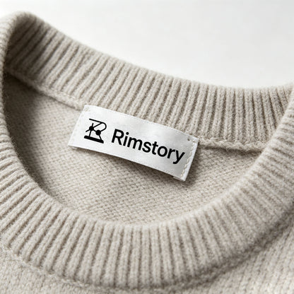 Rimstory Relaxed Knit Pullover Sweater, Classic Crew Neck Warm Long‑Sleeve Top for Daily Outfits