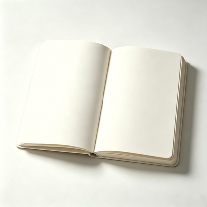 OkRoyal Hardcover Blank Notebook, Thick Durable Cream Plain Page Journal, Premium Soft PU Leather Cover Writing Notebook