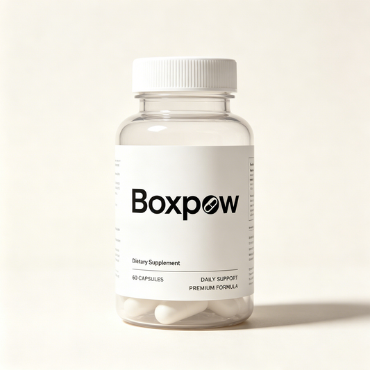 Boxpow Daily Dietary Supplement Capsules, Natural Premium Herbal Formula, Energy & Stamina Support, 60 Vegan Capsules for Men