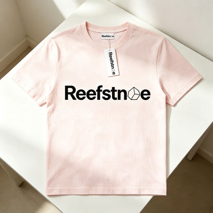 Reefstnoe Blush Pink Crew Neck Short Sleeve T-Shirt for Men, Loose Fit Soft Cotton Basic Minimalist Casual Everyday Top