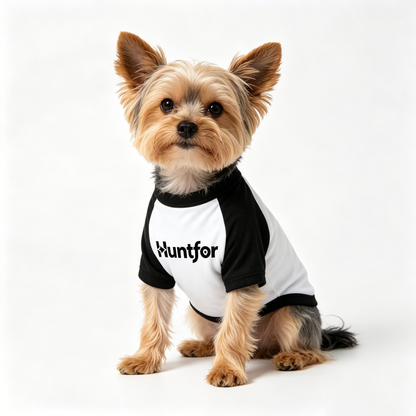 Huntfor Pet clothing, Soft Breathable Cotton Pet Clothes, Classic Black White Pet Tee Shirts for Small Medium Puppy Dogs, Daily Walking Holiday Party Pet Outfit